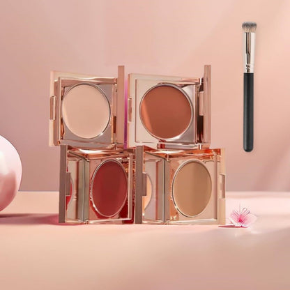 Balbaz under-eye concealer with hairline powder, showing a close-up of the product's compact and smooth application.