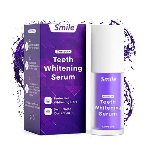 Balbaz teeth whitening strips shown on a person's teeth, designed to brighten and whiten smile effectively.